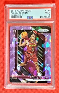 61/149 Collin Sexton 2018-19 Panini Prizm Purple Ice PSA 9 Rookie RC #170 - Picture 1 of 5
