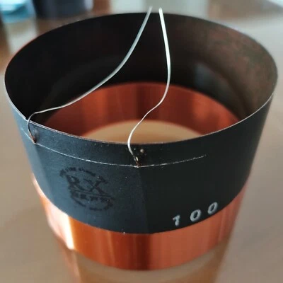 Bobina de voz de 100 mm 4" para altavoz de graves woofer OB18100-1 1F in. y 1F Ou. bobinado Foto 1 de 3