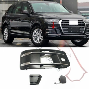 Replace For Audi Q7 2017-2019 Right Front Bumper Fog Light Cover w/ Base Plate - Picture 1 of 9