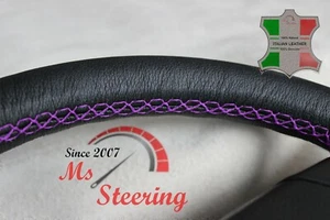 CUBIERTA DE VOLANTE DE CUERO VERDADERO PARA TOYOTA LAND CRUISER HDJ 100 PUNTO PÚRPURA - Imagen 1 de 4
