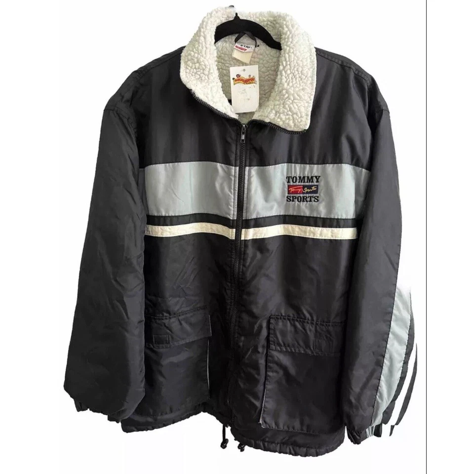 Vintage Tommy Sports Sherpa lined Jacket Bootleg 90s - Image 1 of 4