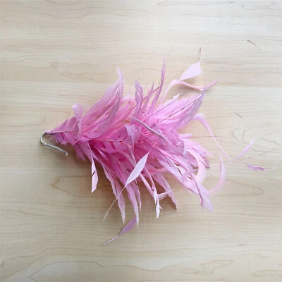 Feather Flower Goose Biot Twisted Mount Stripped Coque Millinery Hats Fascinator - Image 1 of 4