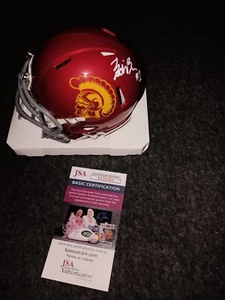 Zachariah Branch Signed Mini Helmet Jsa Usc Trojans - Picture 1 of 2