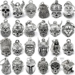 3D Totenkopf Biker-Bell Motorrad-Glocke Glücksbringer Biker Geschenk Bravo Bell - Bild 1 von 97