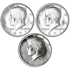 1971 P D S  Kennedy Half Dollar Year Set Proof & BU US 3 Coin Lot