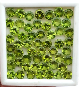 Natural Good Quality Peridot Round Cut Loose Gemstone Lot 16 Pcs 7 MM 20 CT - Picture 1 of 5