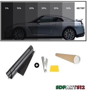 Pellicola Oscurante Vetri Auto Nero 35% Vlt Nero Medio 50cm X 6m Adesivo - Foto 1 di 3
