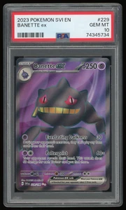 2023 POKEMON SCARLET & VIOLET BASE SET 229/198 BANETTE EX PSA 10 **LOW POP 125** - Picture 1 of 2