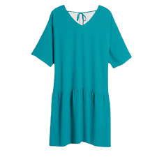 Eileen Fisher Womens Blue Drop Waist Tie-back Daytime Shirtdress S BHFO 6229