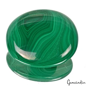 224.50 Cts Natural Untreated Green Malachite Oval Cab Artistic Banding Loose Gem - Bild 1 von 6