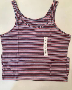SO Favorites Seamless Cami Stripes Size XL Scoop Neck - New With Tags - 4th July - Picture 1 of 1