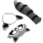 1 Set Raccoon Rollenspiel Stirnband Tail Mask Cosplay Kostüm-Partyzubehör