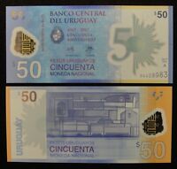 10947 Uruguay lot of 3 Bank notes 50 100 500 $ Very Nice UNC Banknote