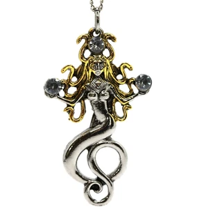 Gorgon Pendant Necklace, Boxed, Briar, Gothic Medusa Snakes Greek Mythology Gift - Picture 1 of 5