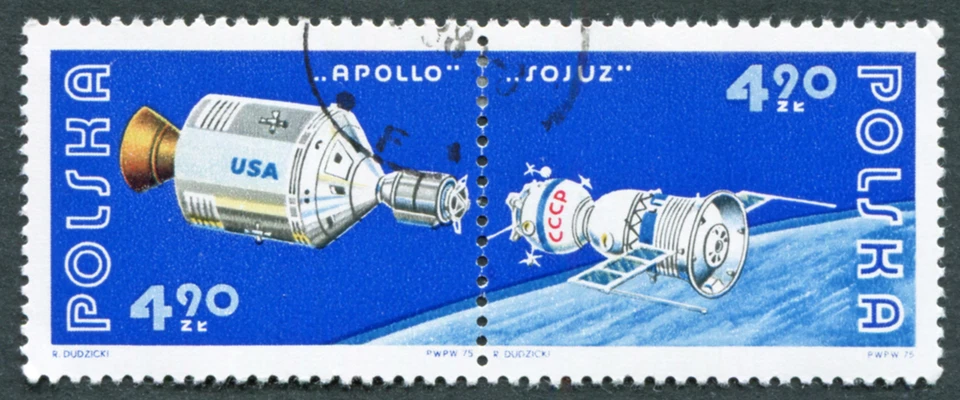 POLAND 1975 4z90x2 SG2374a used FG CTO Apollo-Soyuz Space Link #C03 - Image 1 of 1