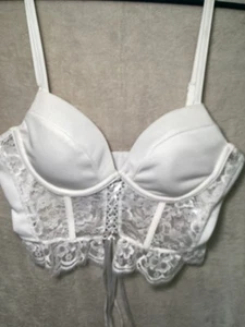 Forever 21 Lace Bridal Sweetheart Corset Bustier Top Medium - Picture 1 of 7