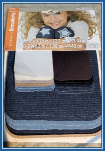 š§µ Simplicity Bondex Patch Pack, mend ā (8) 5x5 + (14) 2x3 ā Iron-On ā NEW - Picture 1 of 6
