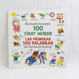 Richard Scarry's 100 First Words English & Spanish 2022 Paperback - Picture 1 of 4
