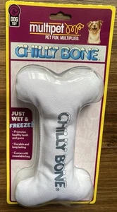 Multipet Chilly Bone Canvas 7 Inch Dog Toy Soak & Freezable Chill - Picture 1 of 1