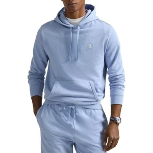 Polo Ralph Lauren Men's Loopback Fleece Pullover Hoodie Kangaroo Pocket Blue - Picture 1 of 5