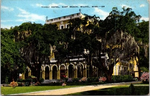 Biloxi Tivoli Hotel East Beach Mississippi Postcard E114 - Picture 1 of 2