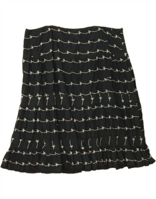 MOSSIMO Womens Wide A-Line Skirt US 20 XL W42 Black Striped Cotton CA10 - Image 1 of 3