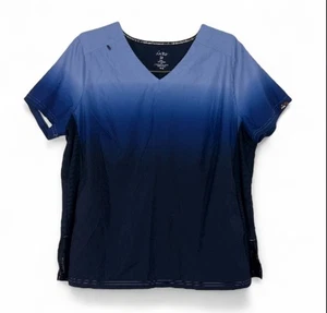 KOI LITE UNIFORM OMBRÉ TOP BLUE SLIM FIT SIZE 2X - Picture 1 of 6