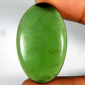 41.75 Ct Natural Green Serpentine Oval Shape Cab+ 36x23x4 Loose Gemstone - Picture 1 of 3