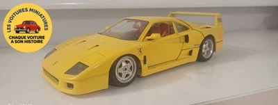 Ferrari F40 1987 burago 1/18 - miniature jaune - rare vintage collector - Photo 1/4