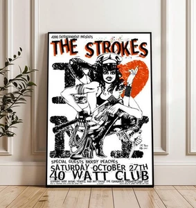 The Strokes Vintage Concert Poster Retro Music Collectible Wall Art NoFrame - Picture 1 of 4