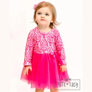 PETE + LUCY Pink Moroccan Long Sleeve Tulle Dress 2T NEW Toddler - Picture 1 of 7