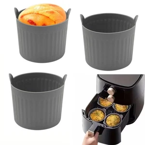 Friggitrice ad aria in silicone 2/4 pezzi cottura ramekins muffin uova bracconiere cupcake tazze da forno - Foto 1 di 26