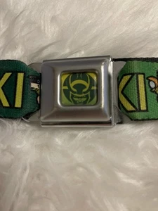 LOKI Belt Childs MARVEL Comics Belt green yellow medium 30” - Picture 1 of 11