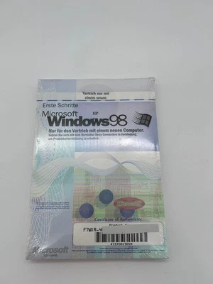 Microsoft Windows 98 mit Handbuch/ CD, neu, HP Omnibook 4150, retro, Sammler - Bild 1 von 2