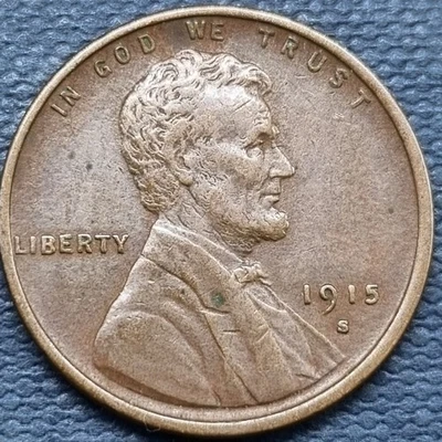 1915 S Lincoln Wheat Cent 1c San Francisco Higher Grade AU #95393 - Image 1 of 2