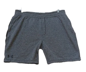Pantalones Cortos Under Armour Para Hombre XXL Gris con Lados Negros Cintura Elástica Bolsillos con Cremallera - Imagen 1 de 8
