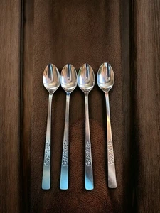 4 CUCHARAS DE TÉ HELADAS de acero inoxidable Oxford Hall OXH3 rosa bruñida Japón nuevas de colección - Imagen 1 de 4