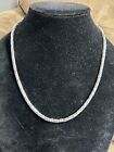 Vintage Indonesia Bali 925 Sterling Silver 4mm Chain Necklace 21” 46.3g