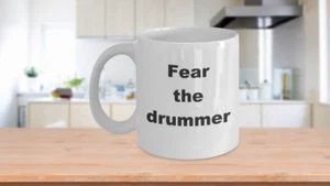 Drummer Coffee Mug Funny Gift Idea for Drum Player Percussionist Musician - Picture 1 of 5