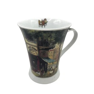 Pimpernel Fine Porcelain Mug with Cafe Paris Street Scene - Picture 1 of 6