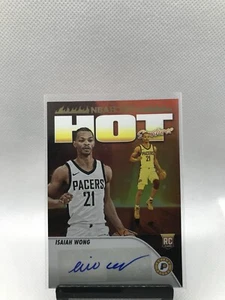 2023-24 Panini NBA Hoops Basketball Isaiah Wong Rookie Auto Hot Signatures - Picture 1 of 2