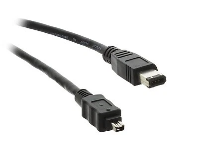 IEEE 1394 400 MBPS FIREWIRE 6-PIN TO FIREWIRE 4-PIN M/M CABLE BLACK LENGTH:42" - Image 1 of 4