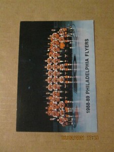 NHL Philadelphia Flyers Vintage 1988-89 Team Logo Color Photo Postcard