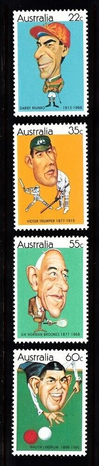 АВСТРАЛИЯ SC # 772-775 ЗНАМЕНИТЫЙ SPORRTSMAN - MNH - Изображение 1 из 1