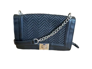 INC Crossbody Vegan Leder Schwarz Kettenriemen CC ID Taschen - Bild 1 von 13