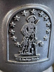 Pewter Mug Tankard US Savings Bond Minute Man Logo Embossed Used Unique Rare - Picture 1 of 7