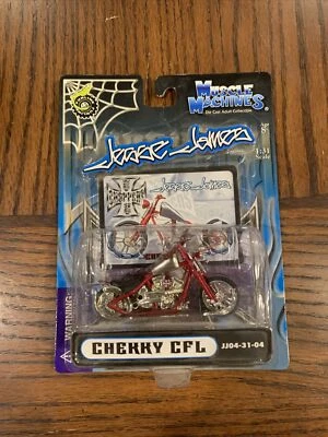 Muscle Machines Red 1/31 Die Cast-Jesse James Motor Cycle-Cherry CFL JJ04-31-04 - Image 1 of 4