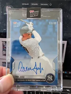 Topps NOW 2022 Card #854B Aaron Judge On-Card Auto 10/49 - Picture 1 of 2