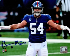 Foto firmada 8X10 por Blake Martinez Linebacker de los Gigantes de Nueva York #3 AUTO - VENTA - Imagen 1 de 1