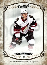 2015-16 Upper Deck Champ's Gold Variant Front #176 Henrik Samuelsson